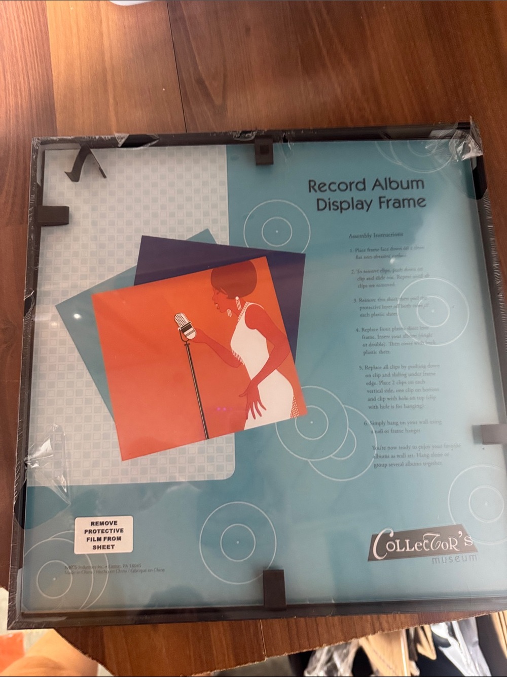 Black Record Album Display Frame